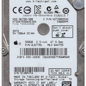 Hitachi HTS547550A9E384 SATA 3.0 5400 RPM 2.5